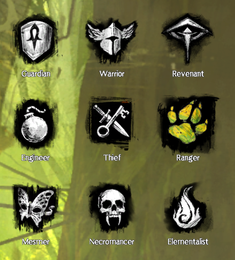 The range of Professions in Guild Wars 2
